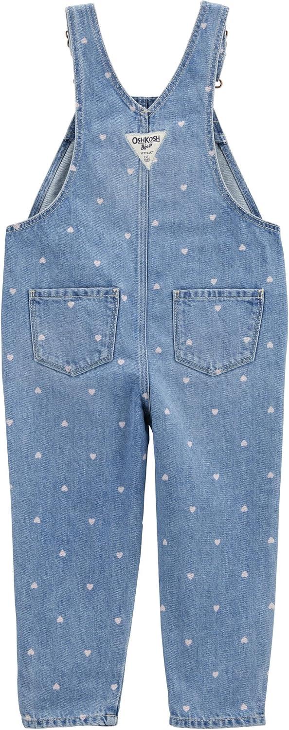 imageOshkosh Girls Worlds Best OverallsBlue Heart