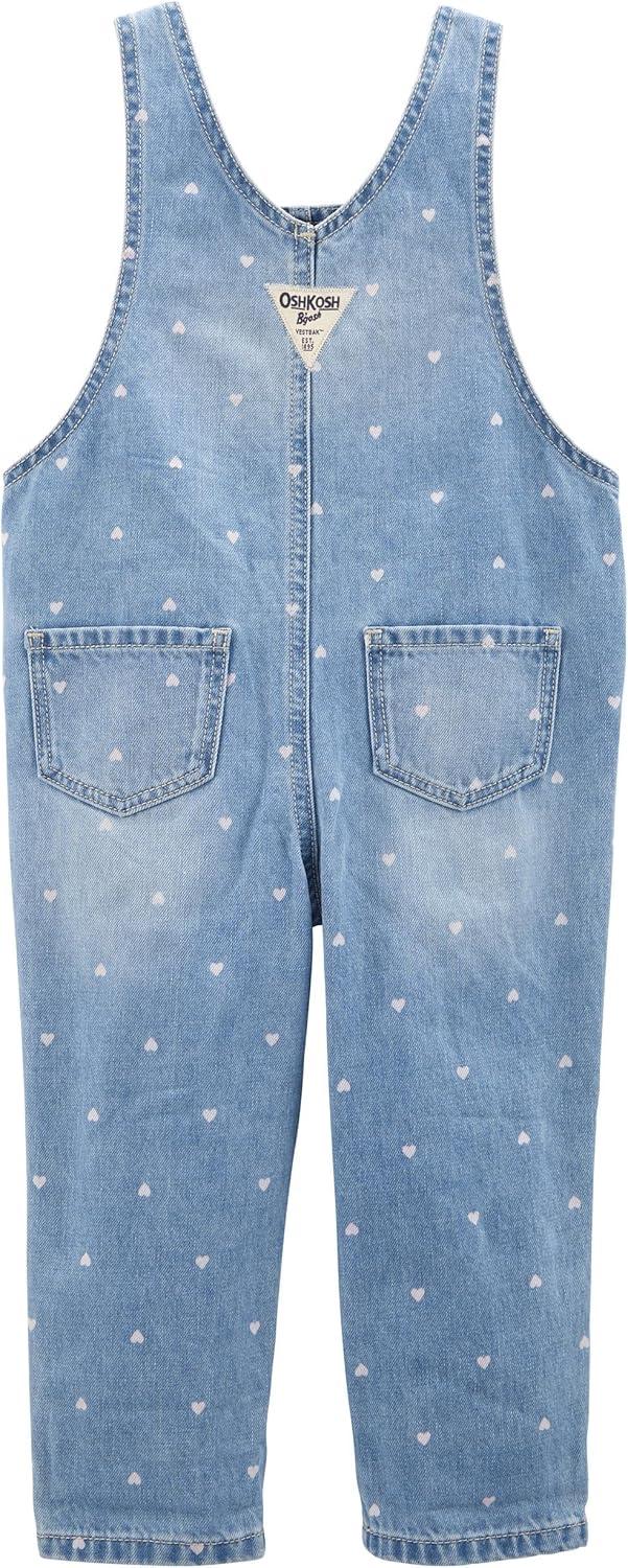 imageOshkosh Girls Worlds Best OverallsDenim Hearts
