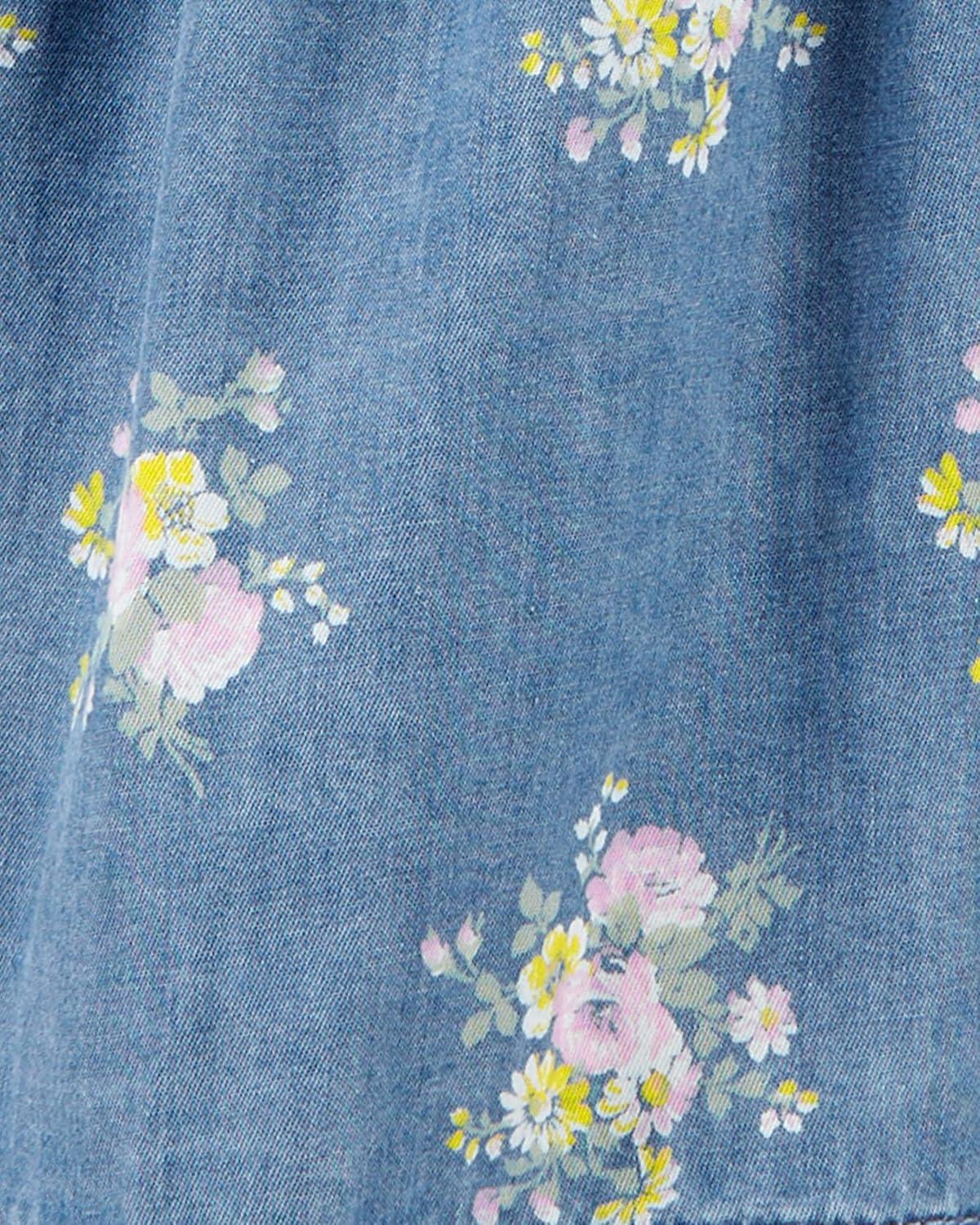 imageOshkosh Girls Worlds Best OverallsFloral Skirtall