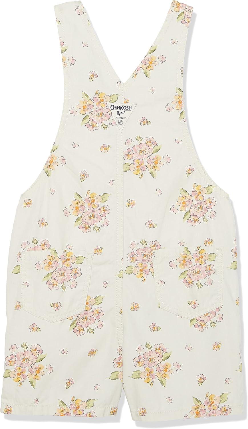 imageOshkosh Girls Worlds Best OverallsFloral Wash