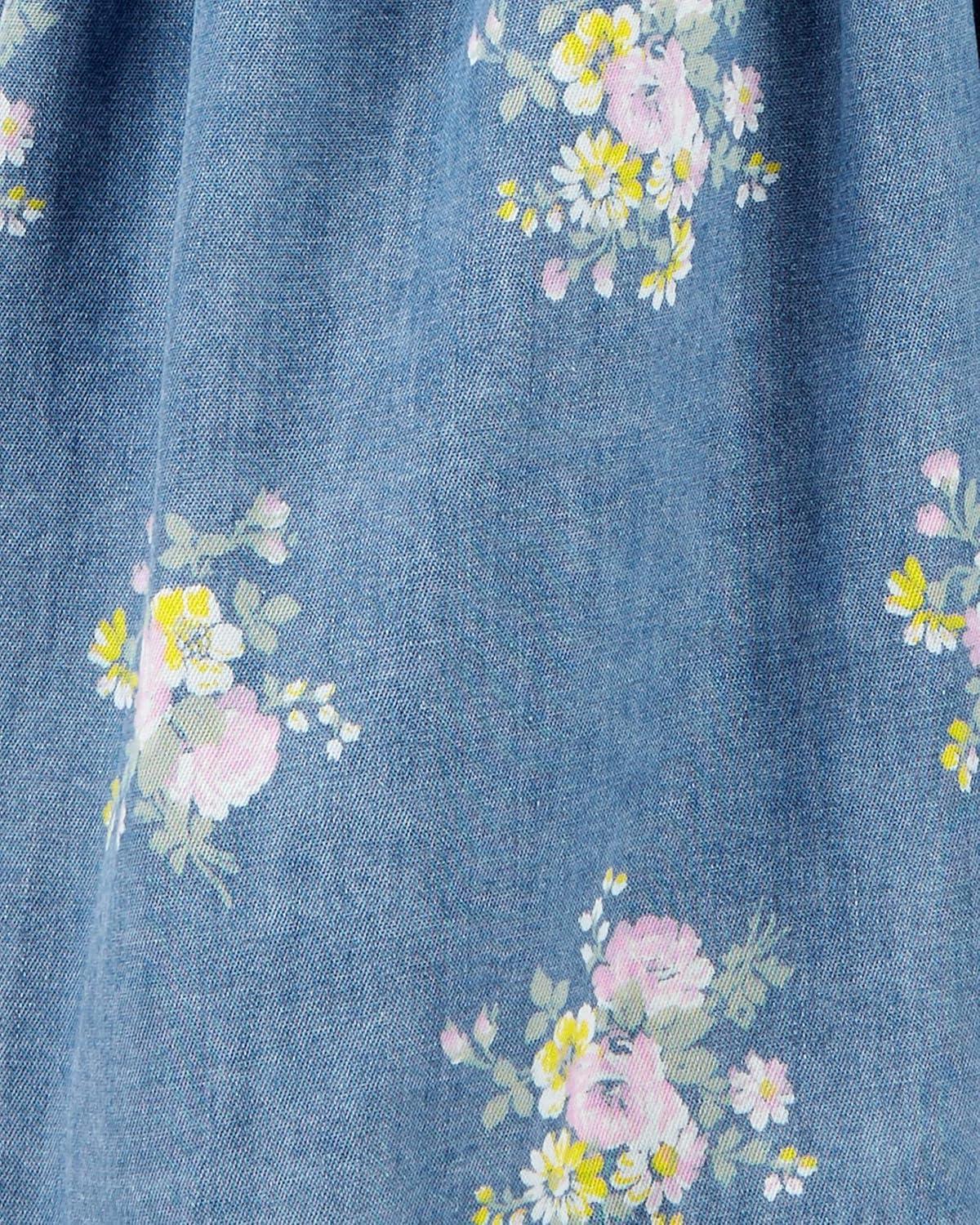 imageOshkosh Girls Worlds Best OverallsFloral Wash