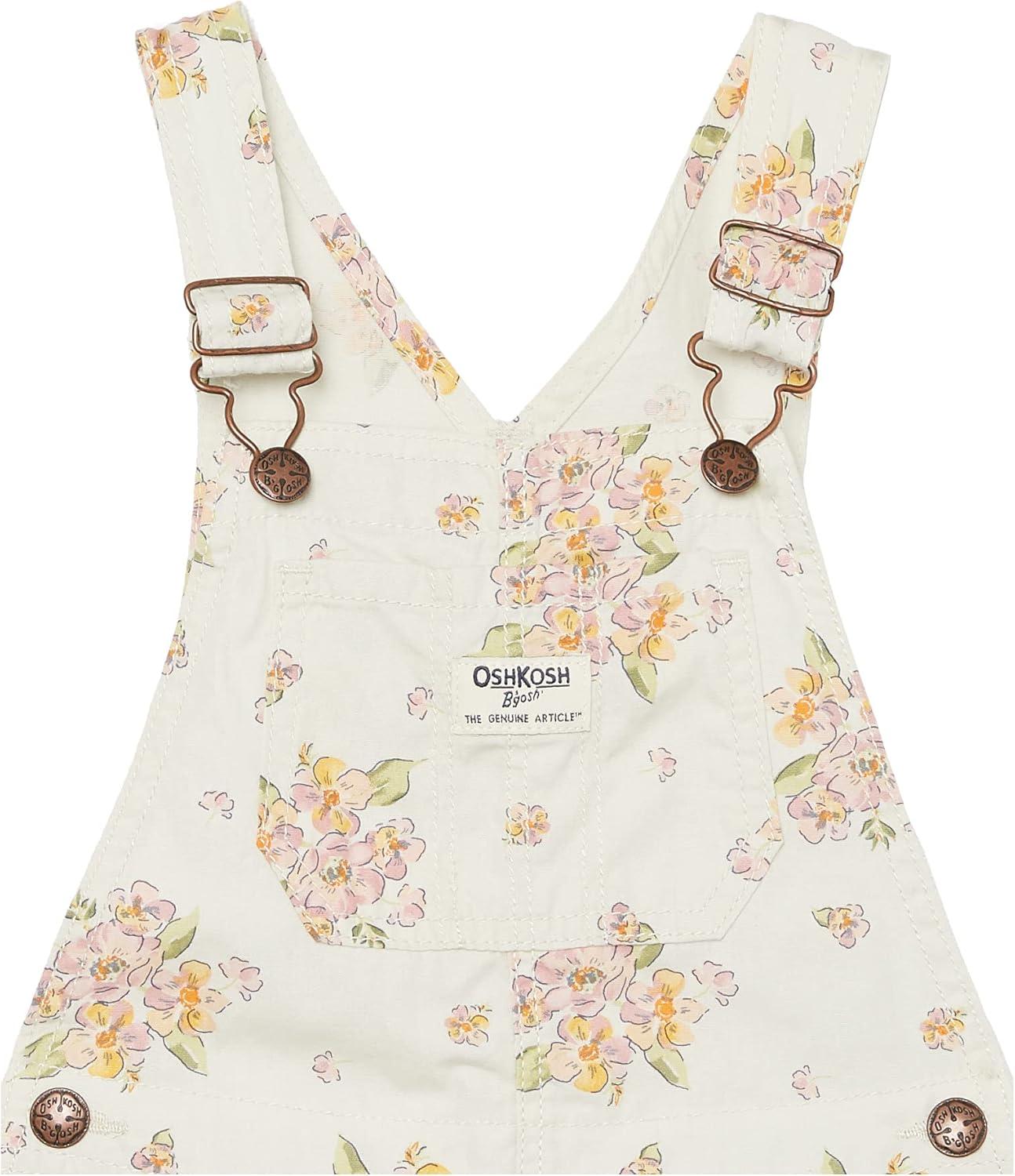 imageOshkosh Girls Worlds Best OverallsFloral Wash