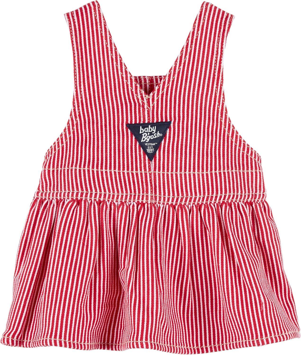 imageOshkosh Girls Worlds Best OverallsRed Hickory Jumper