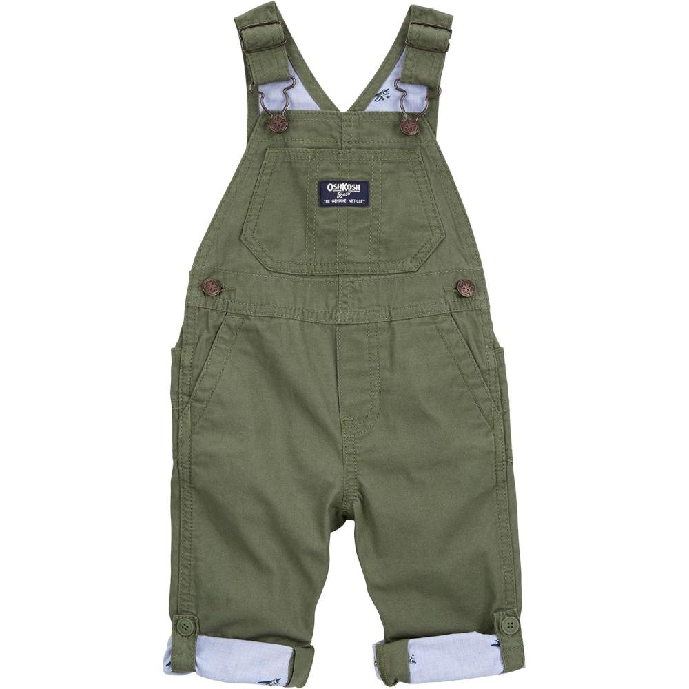 imageOSHKOSH BGOSH Baby Boys Worlds Best OverallsGreen Canvas