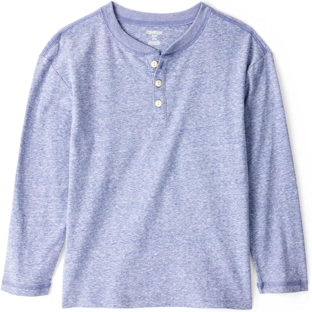 imageOSHKOSH BGOSH Boys LongSleeve Raglan HenleyBlue
