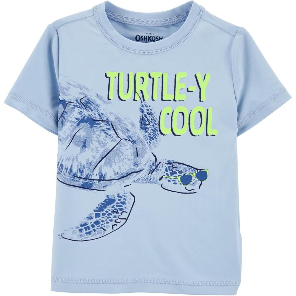 imageOSHKOSH BGOSH Boys RashguardBreck Blue Turtle