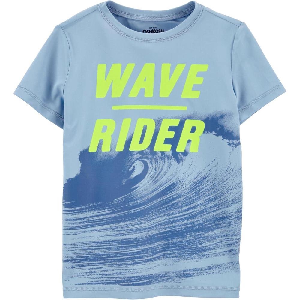 imageOSHKOSH BGOSH Boys RashguardBreck Blue Wave Rider