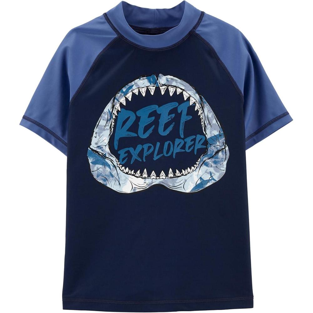imageOSHKOSH BGOSH Boys RashguardEclipse Blue Reef