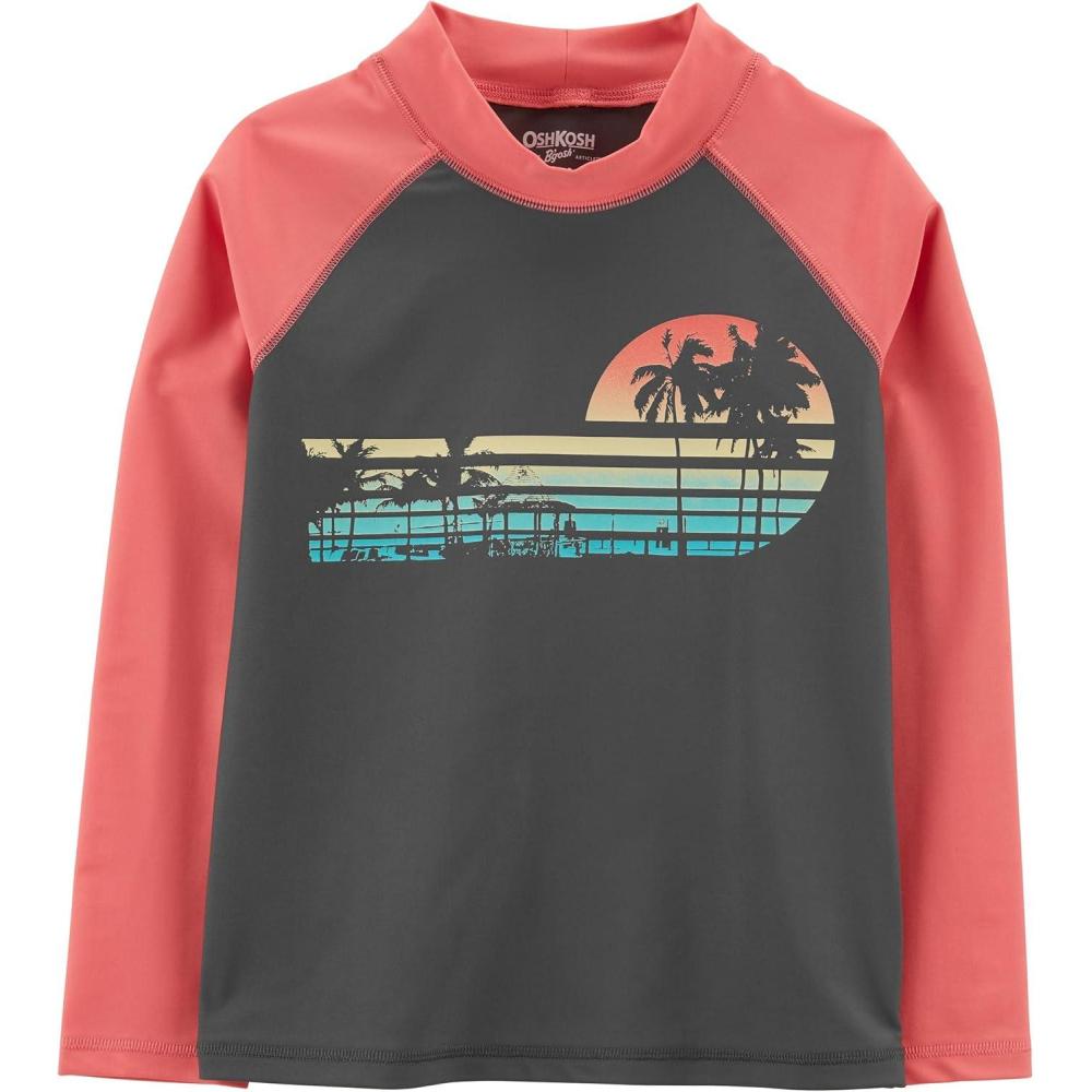 imageOSHKOSH BGOSH Boys RashguardPink Palm