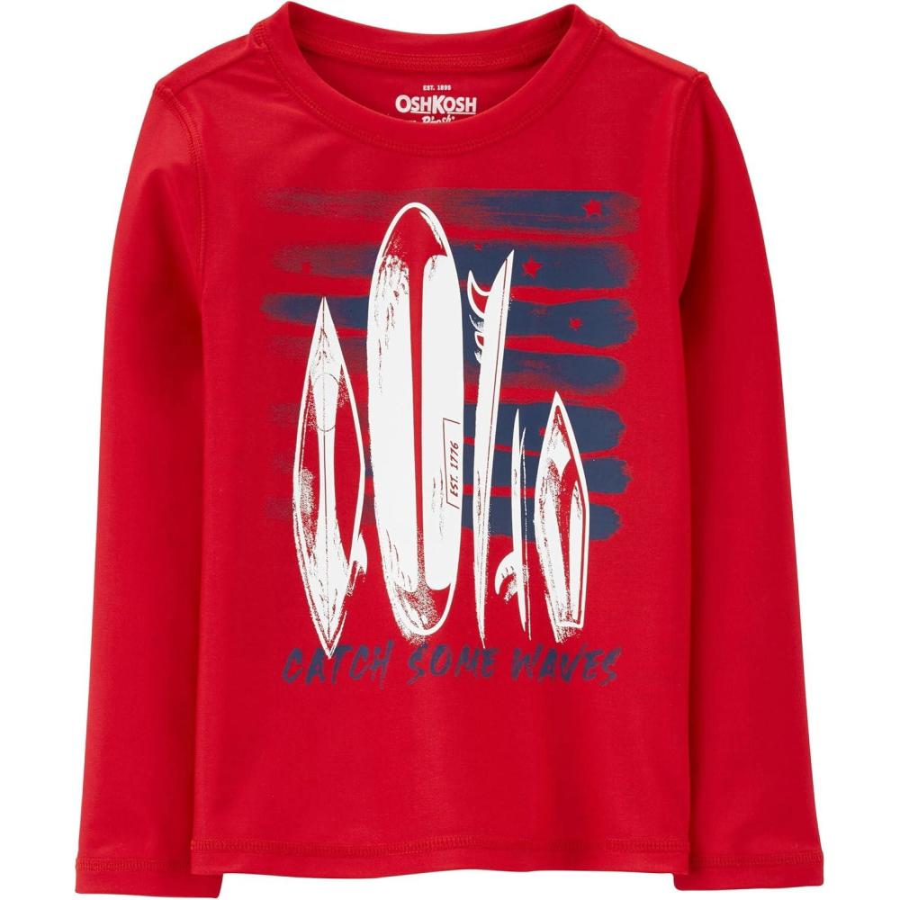 imageOSHKOSH BGOSH Boys RashguardSurfboard Red