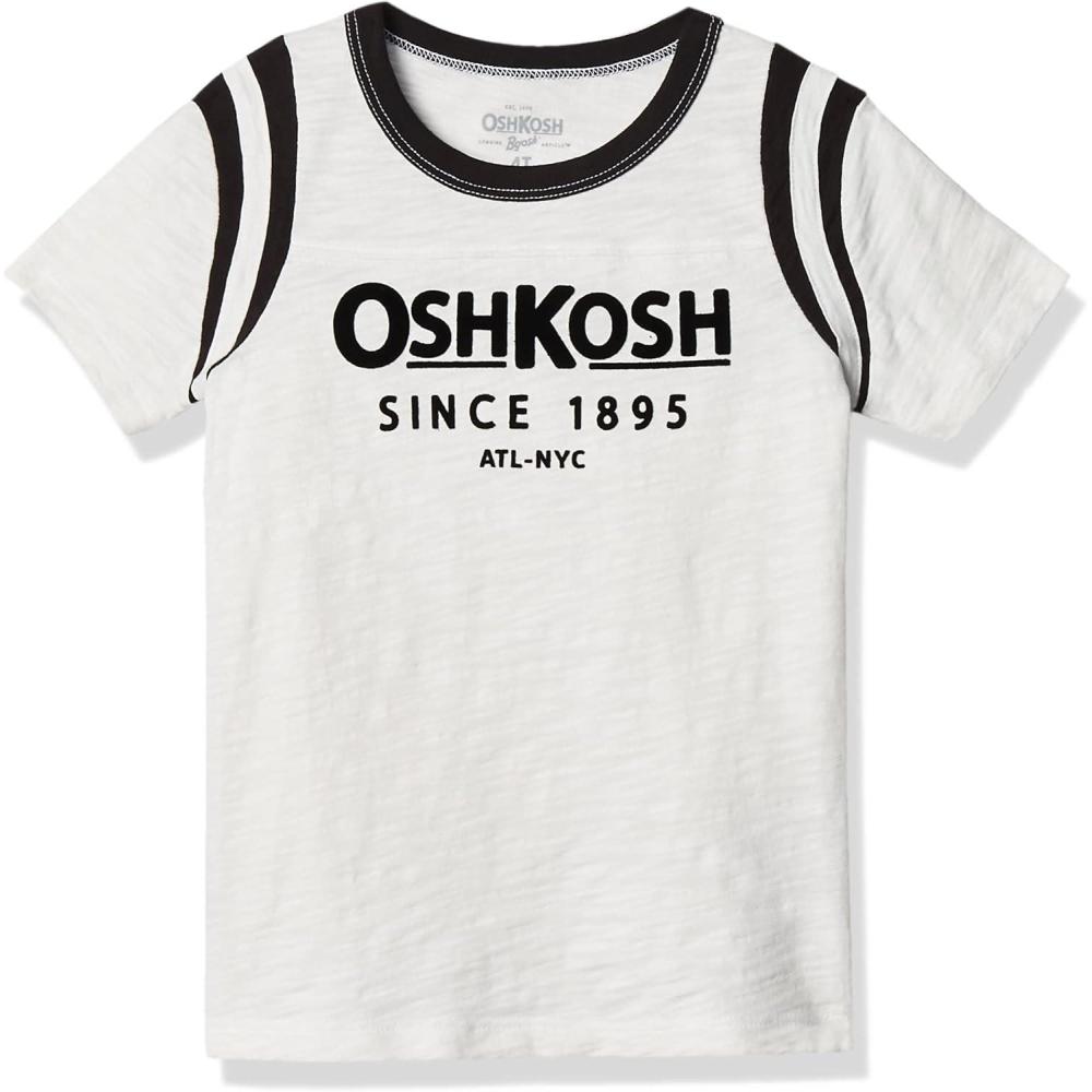 imageOSHKOSH BGOSH Boys Short Sleeve Logo TeeIvoryBlack