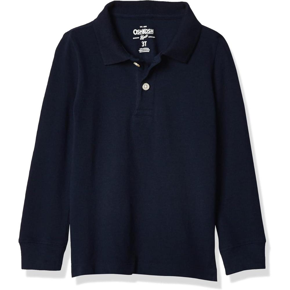 imageOSHKOSH BGOSH Boys Uniform Long Sleeve PoloIndependence Navy