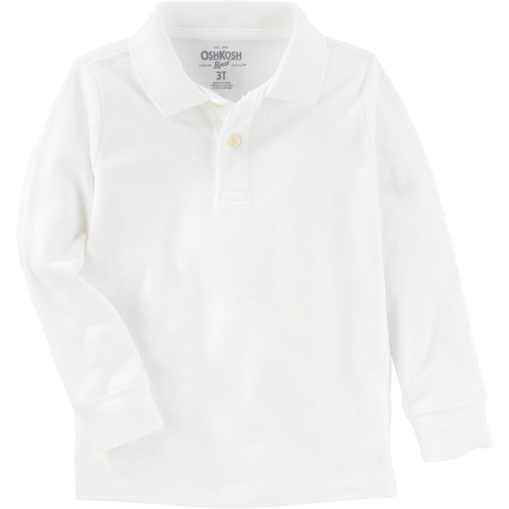 imageOSHKOSH BGOSH Boys Uniform Long Sleeve PoloIvory
