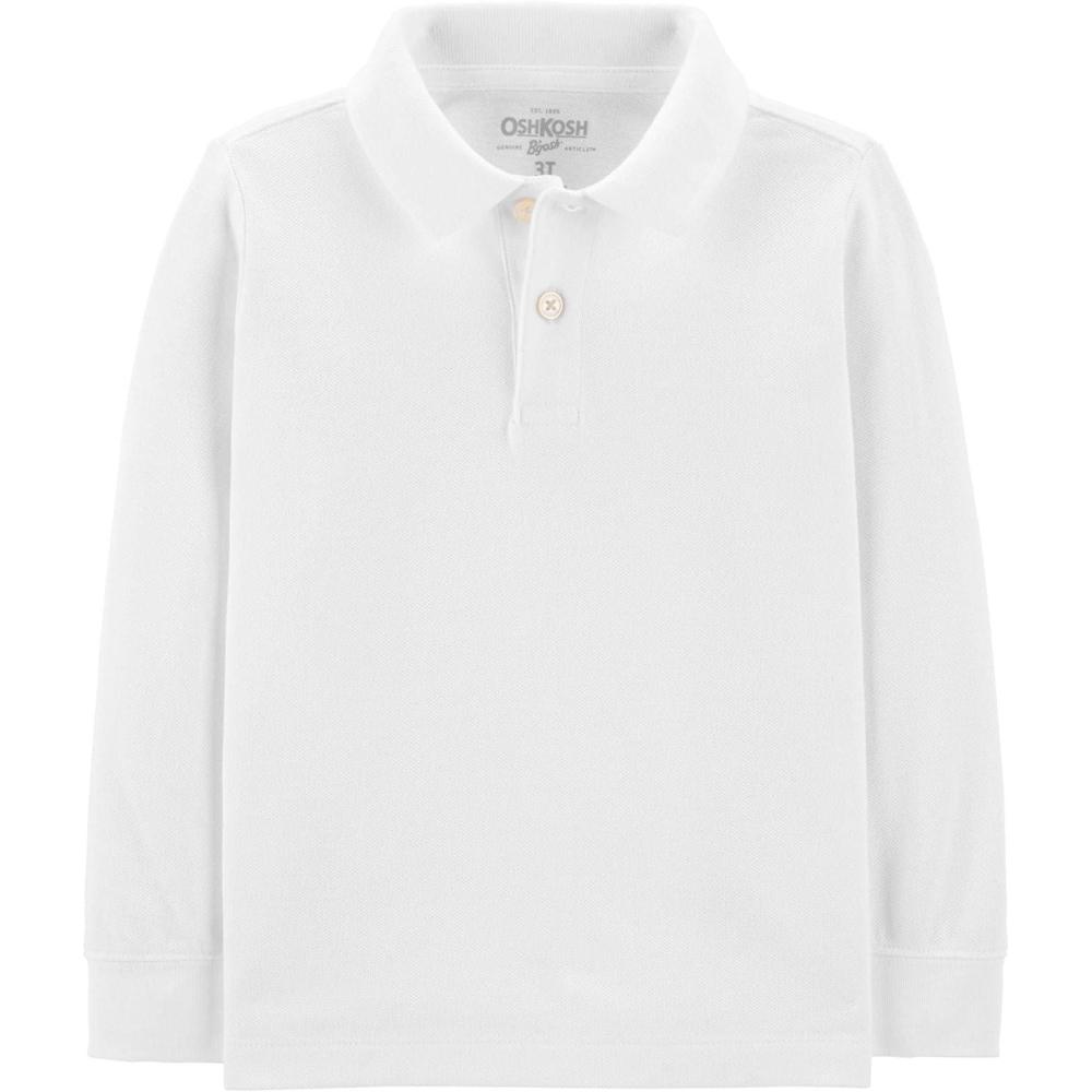 imageOSHKOSH BGOSH Boys Uniform Long Sleeve PoloWhite