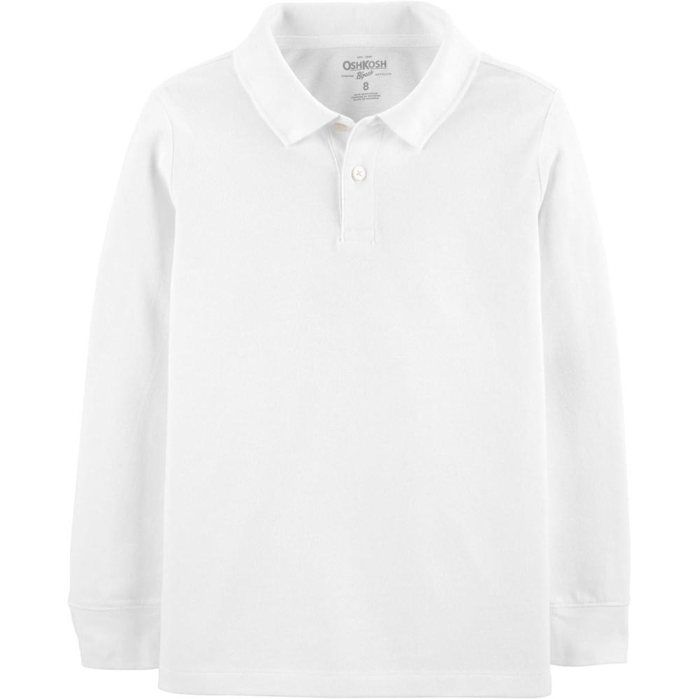 imageOSHKOSH BGOSH Boys Uniform Long Sleeve PoloWhite Toddler