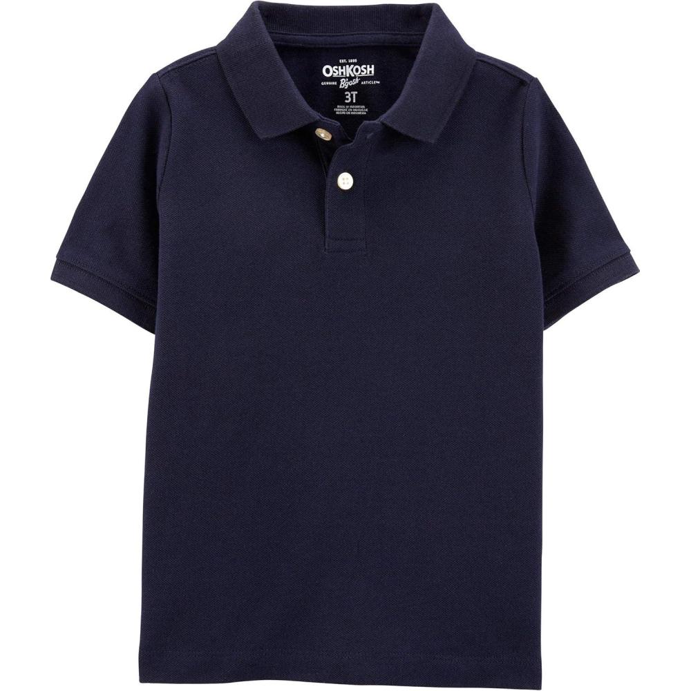 imageOSHKOSH BGOSH Boys Uniform Short Sleeve PoloDeep Navy Blue