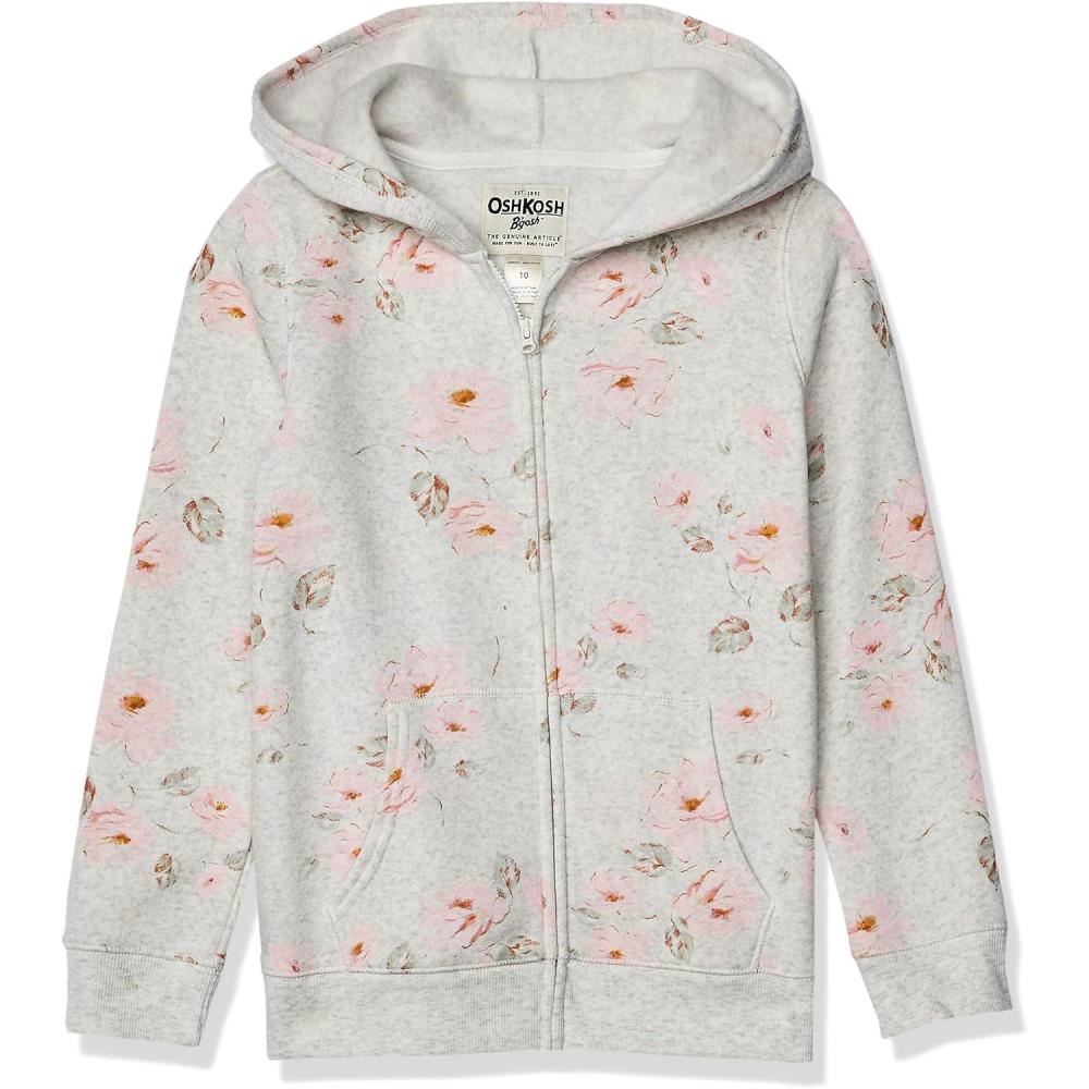 imageOSHKOSH BGOSH Girls Logo HoodieGrey Heather Floral