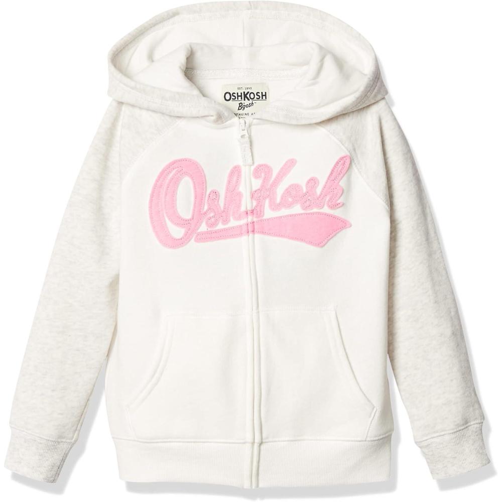 imageOSHKOSH BGOSH Girls Logo HoodieGreyIvory