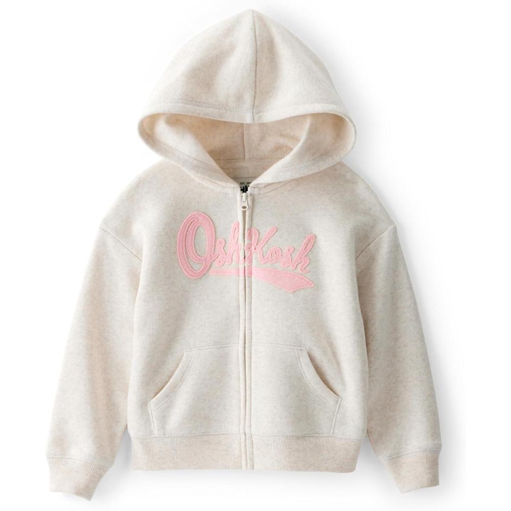 imageOSHKOSH BGOSH Girls Logo HoodieOatmeal Pink