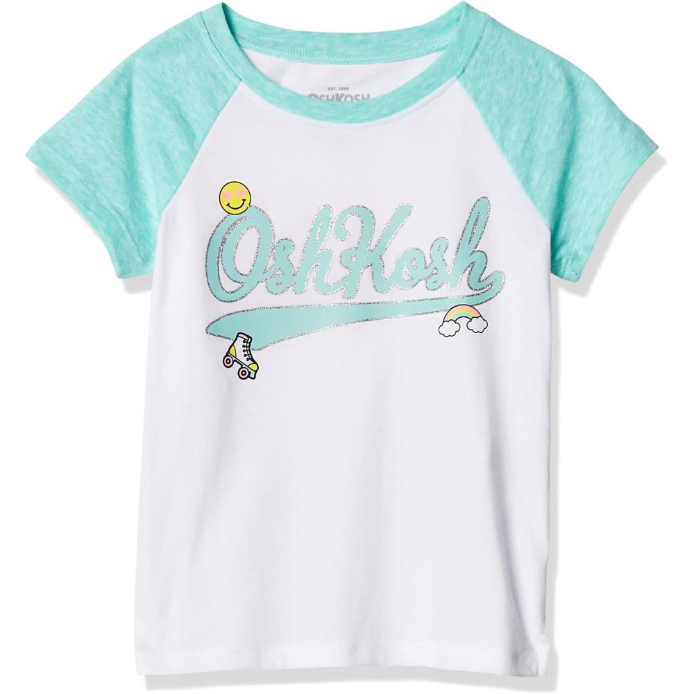 imageOSHKOSH BGOSH Girls Logo TeesWhiteAqua