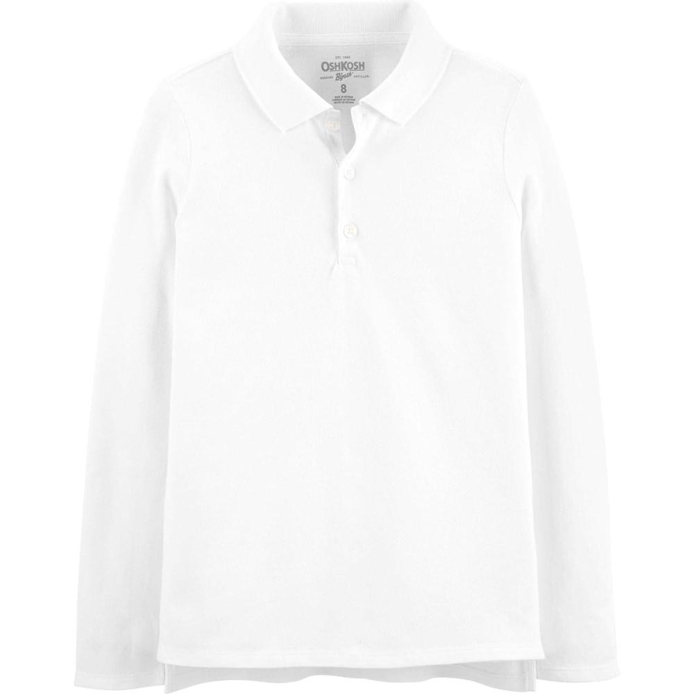 imageOSHKOSH BGOSH Girls LongSleeve Uniform PoloWhite 1