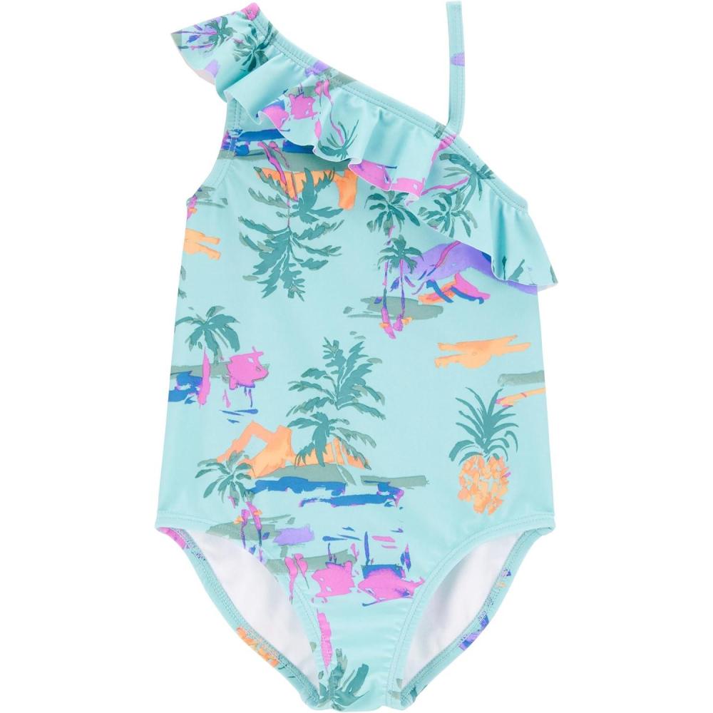imageOSHKOSH BGOSH Girls OnePiece SwimsuitTropical Vintage Print