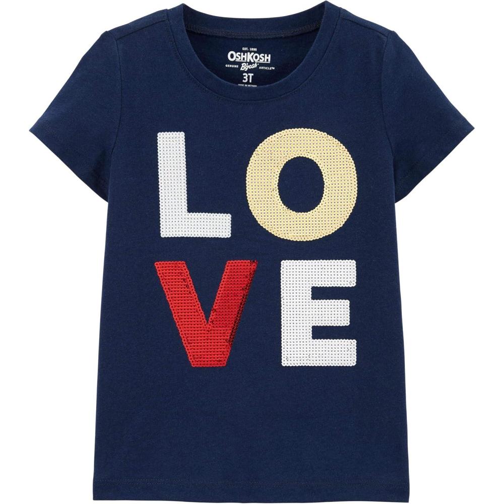 imageOSHKOSH BGOSH Girls Sequin TeeLove Glitter