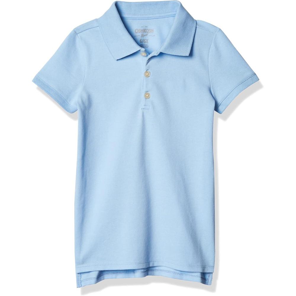 imageOSHKOSH BGOSH Girls ShortSleeve Uniform PoloBlue Cloud1