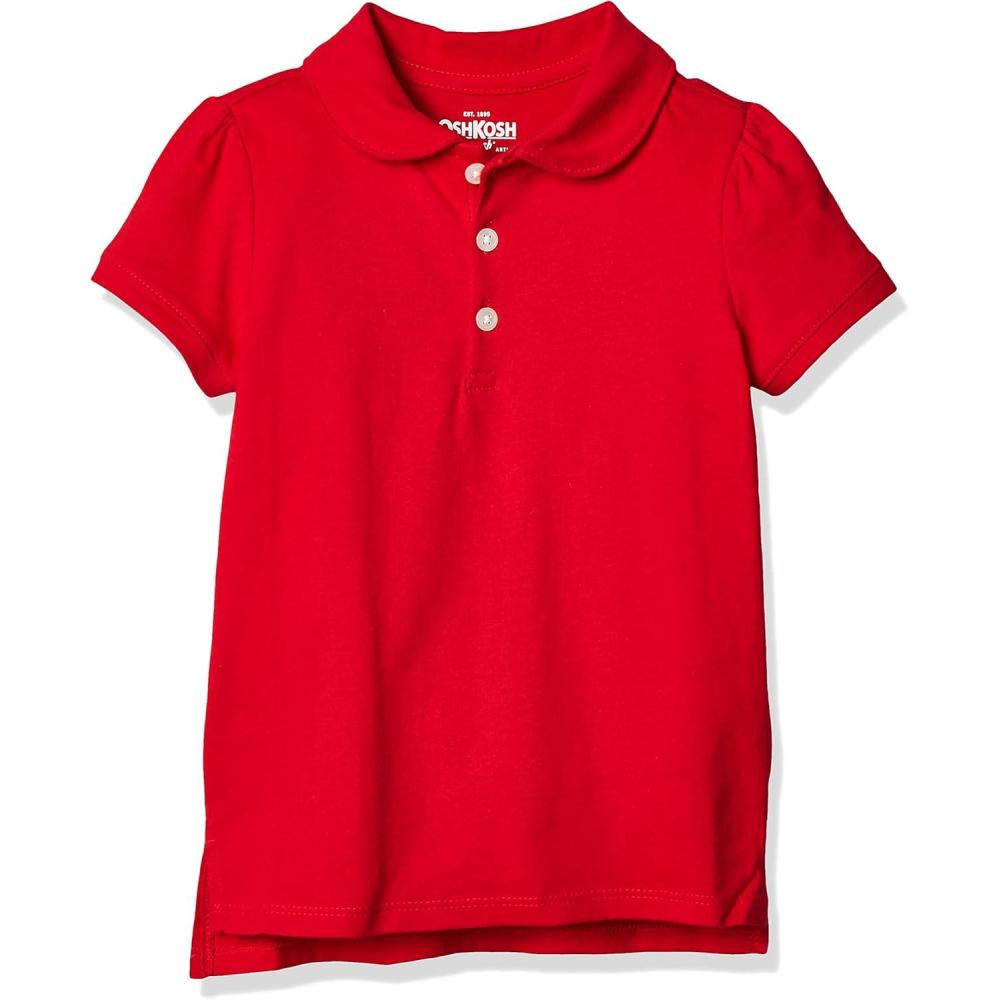 imageOSHKOSH BGOSH Girls ShortSleeve Uniform PoloRuby Red