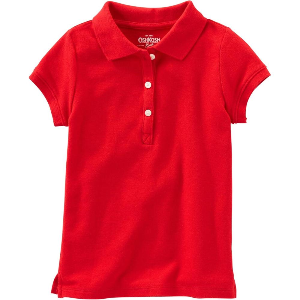 imageOSHKOSH BGOSH Girls ShortSleeve Uniform PoloVery Red
