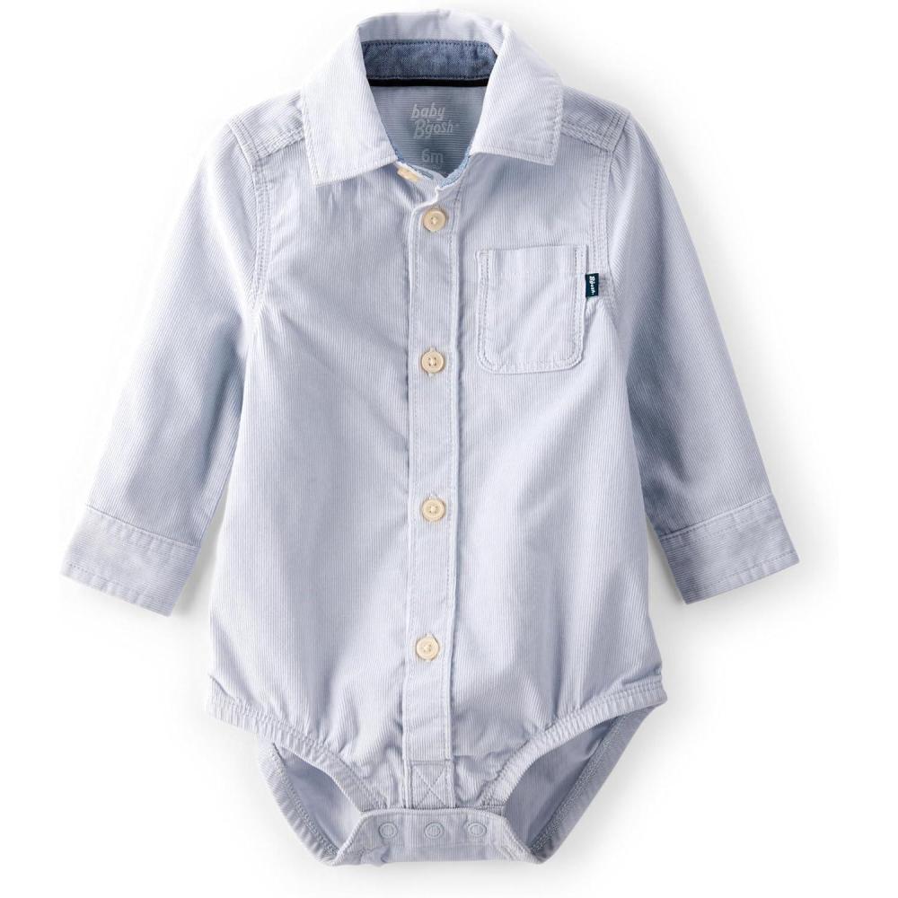 imageOSHKOSH BGOSH babyboys Buttonfront BodysuitBlue