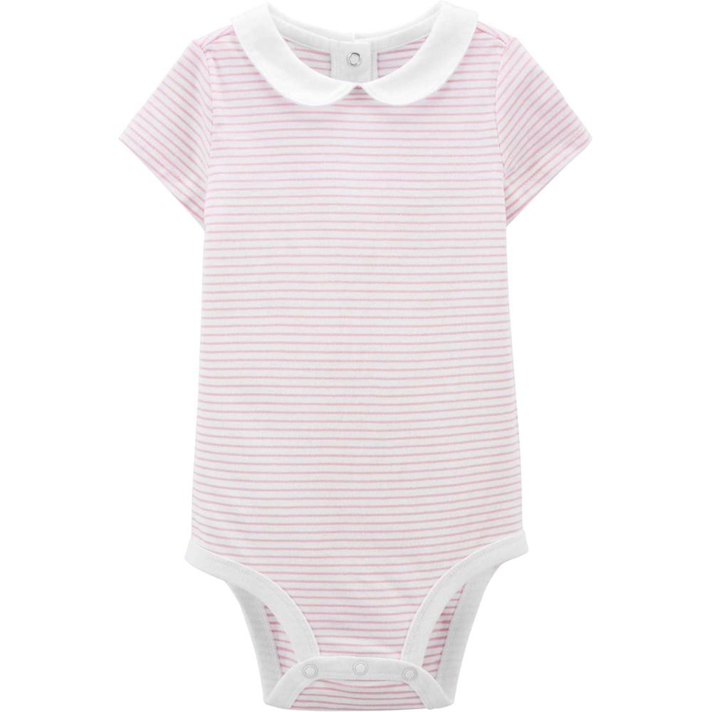 imageOSHKOSH BGOSH babygirls Shortsleeve BodysuitPink Stripes