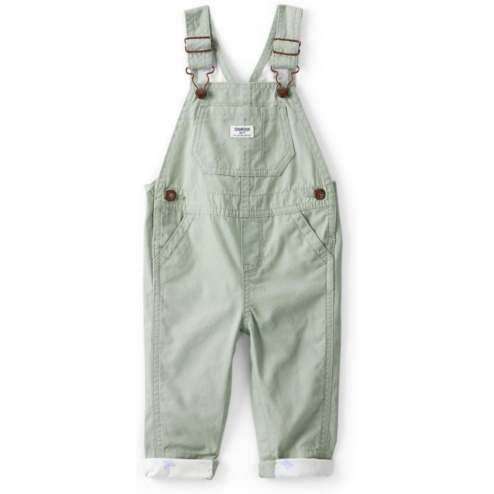 imageOSHKOSH BGOSH babygirls Worlds Best OverallsGreen Canvas