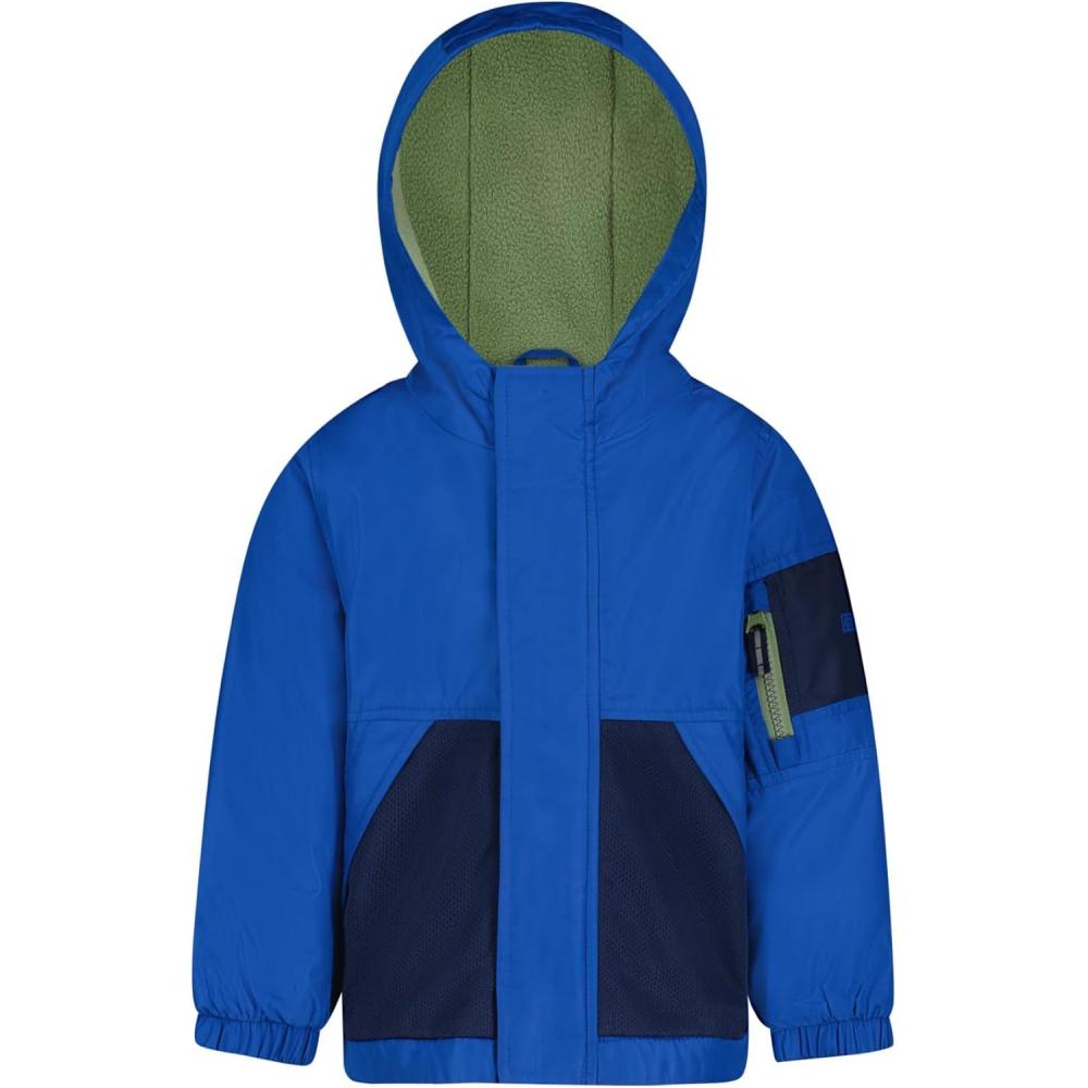 imageOSHKOSH BGOSH boys Midweight Jersey Lined Hooded Jacket With Zipper PocketBlue