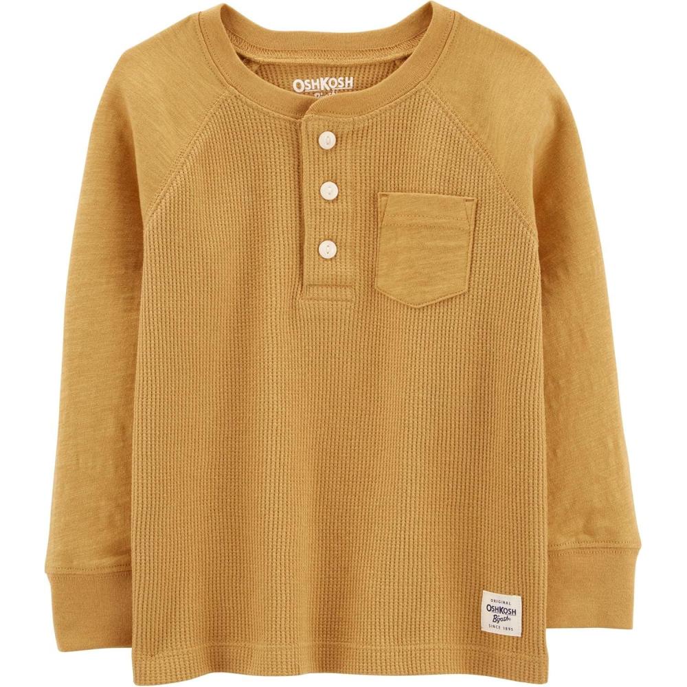 imageOSHKOSH BGOSH boys Thermal Pocket HenleyPorter Gold