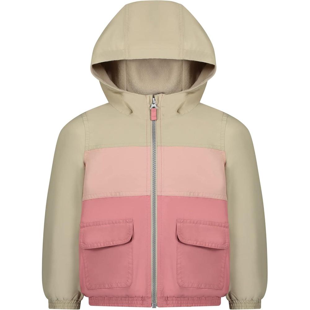 imageOSHKOSH BGOSH girls Midweight Hooded Fashion Jacket Coat With Fleece LiningKhaki