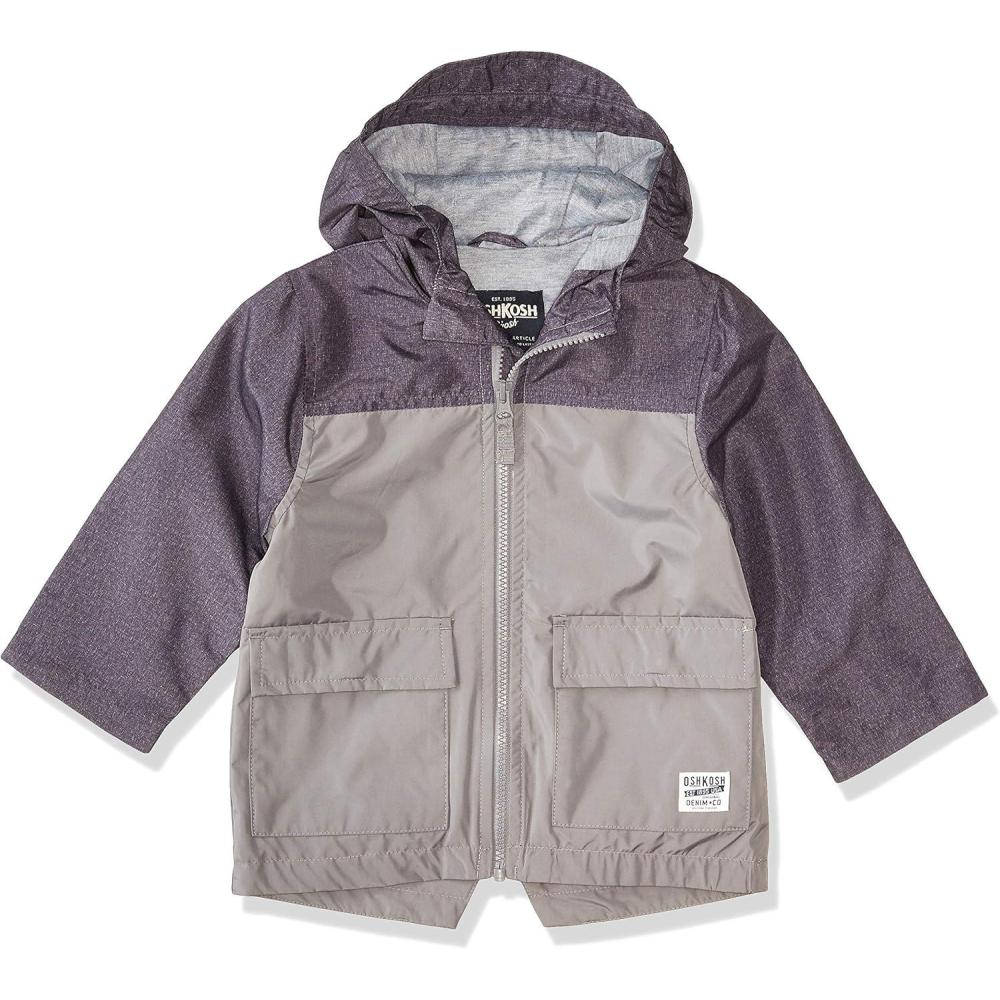imageOsh Kosh BGosh Boys Perfect Rainjacket Rainslicker RaincoatGrey