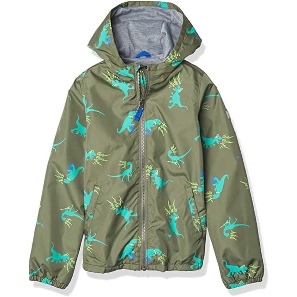 imageOsh Kosh Boys Little JerseyLined Lightweight JacketGlow in the Dark Rock Dino