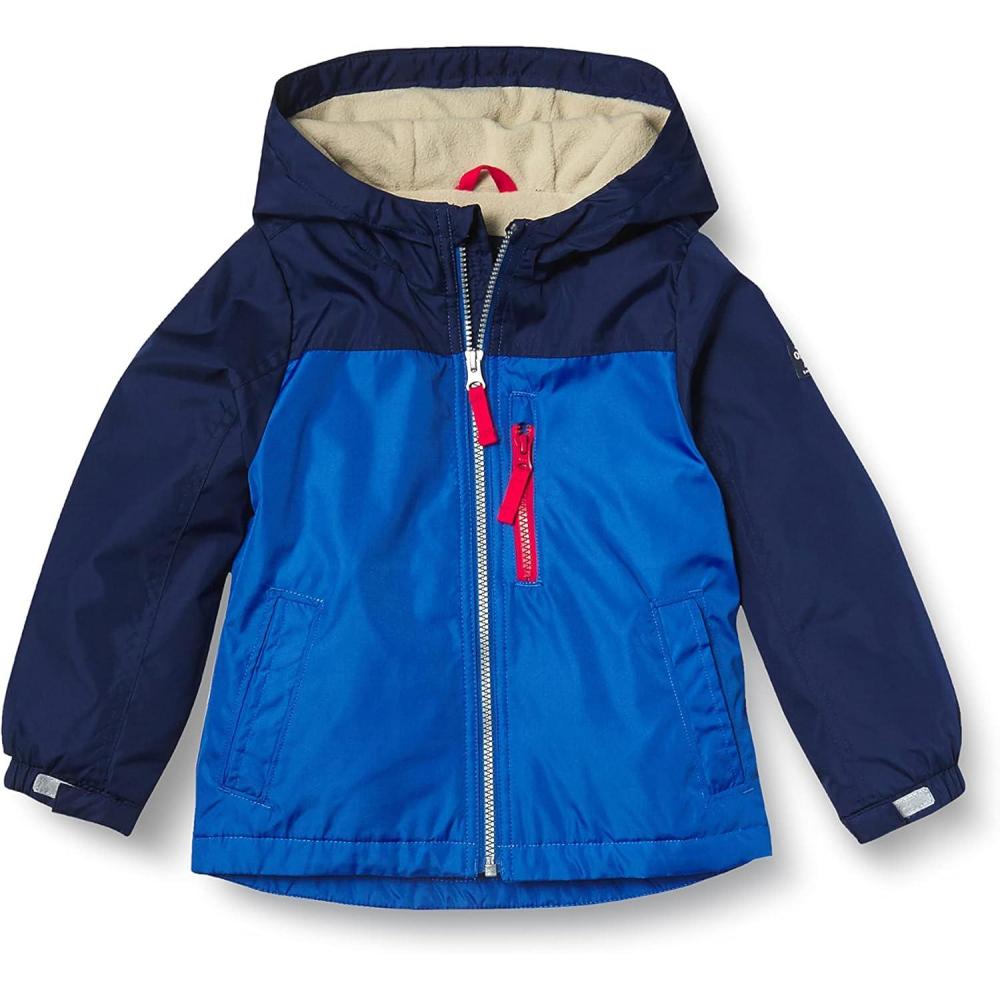 imageOsh Kosh boys Midweight Fleece Lined Windbreaker JacketTransitional JacketIndigo and Bright Blue
