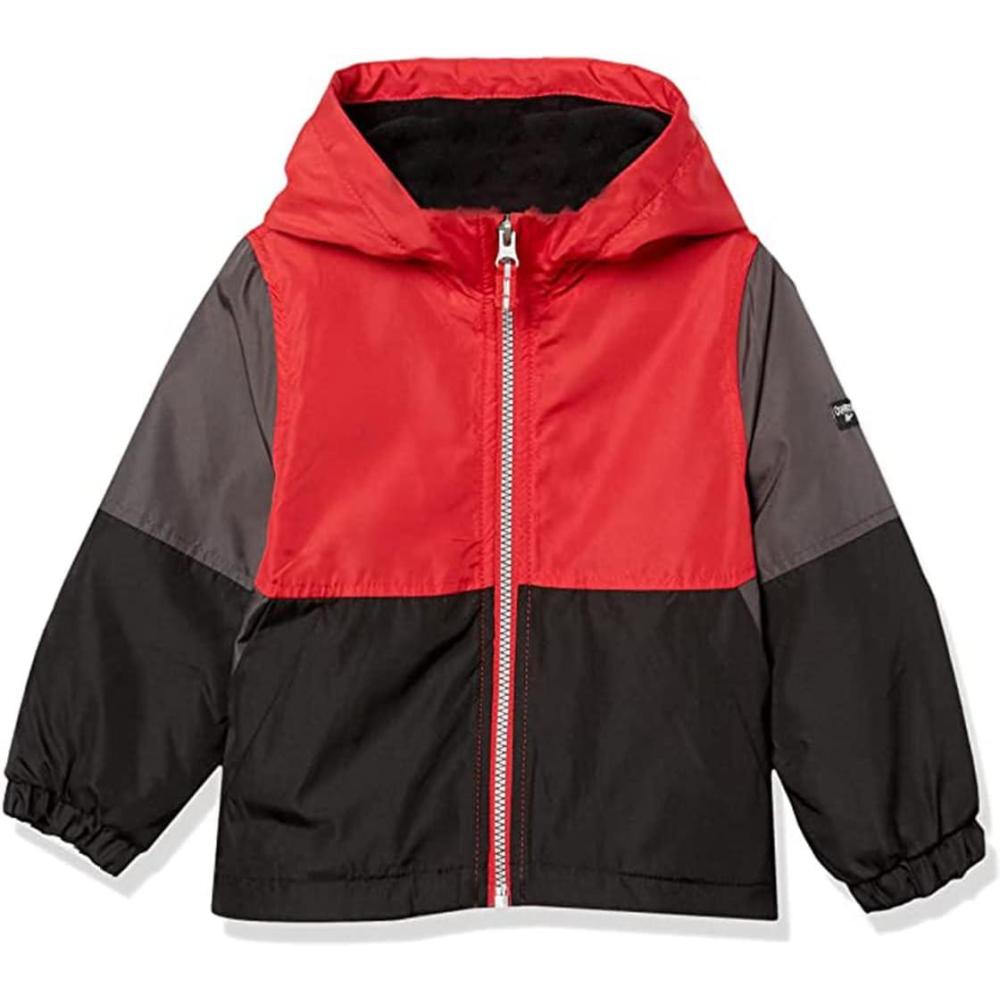 imageOsh Kosh boys Midweight Fleece Lined Windbreaker JacketTransitional JacketRed