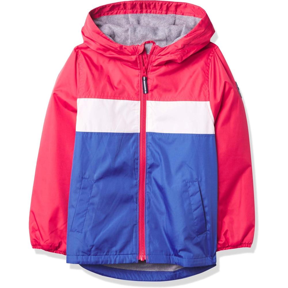 imageOsh Kosh boys Midweight Fleece Lined Windbreaker JacketTransitional JacketRed White Blue