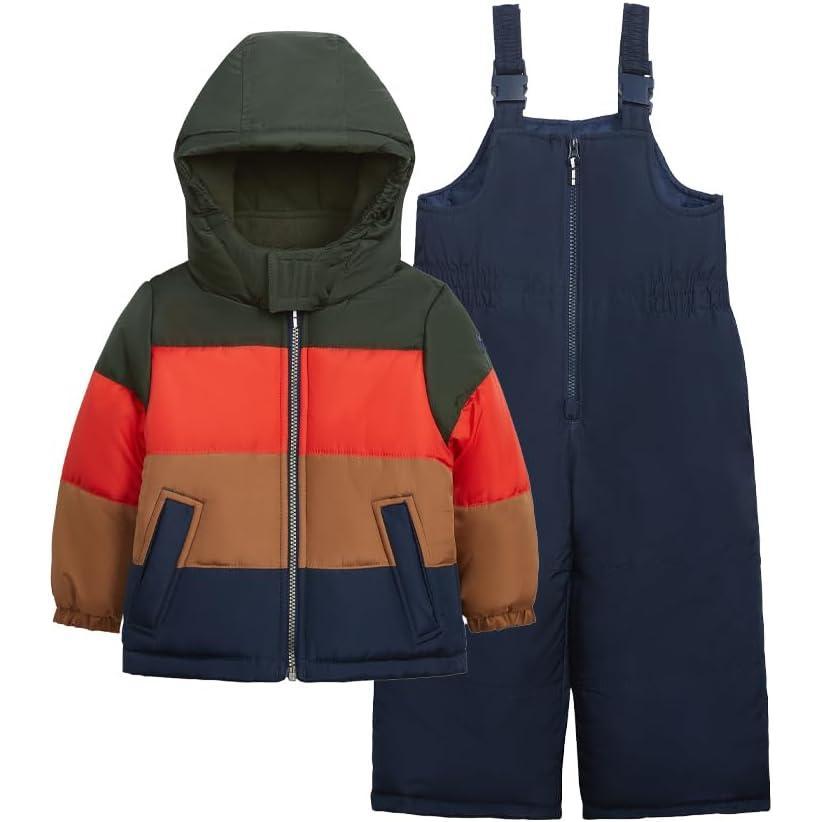 imageOshKosh BGosh Boys Ski Jacket and Snowbib Snowsuit SetOrange
