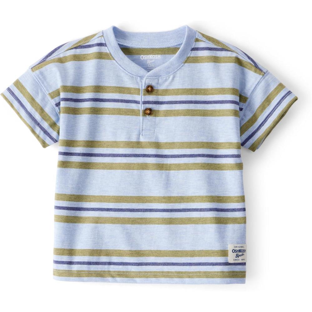 imageOshKosh BGosh Boys Toddler Short Sleeve HenleyBlue