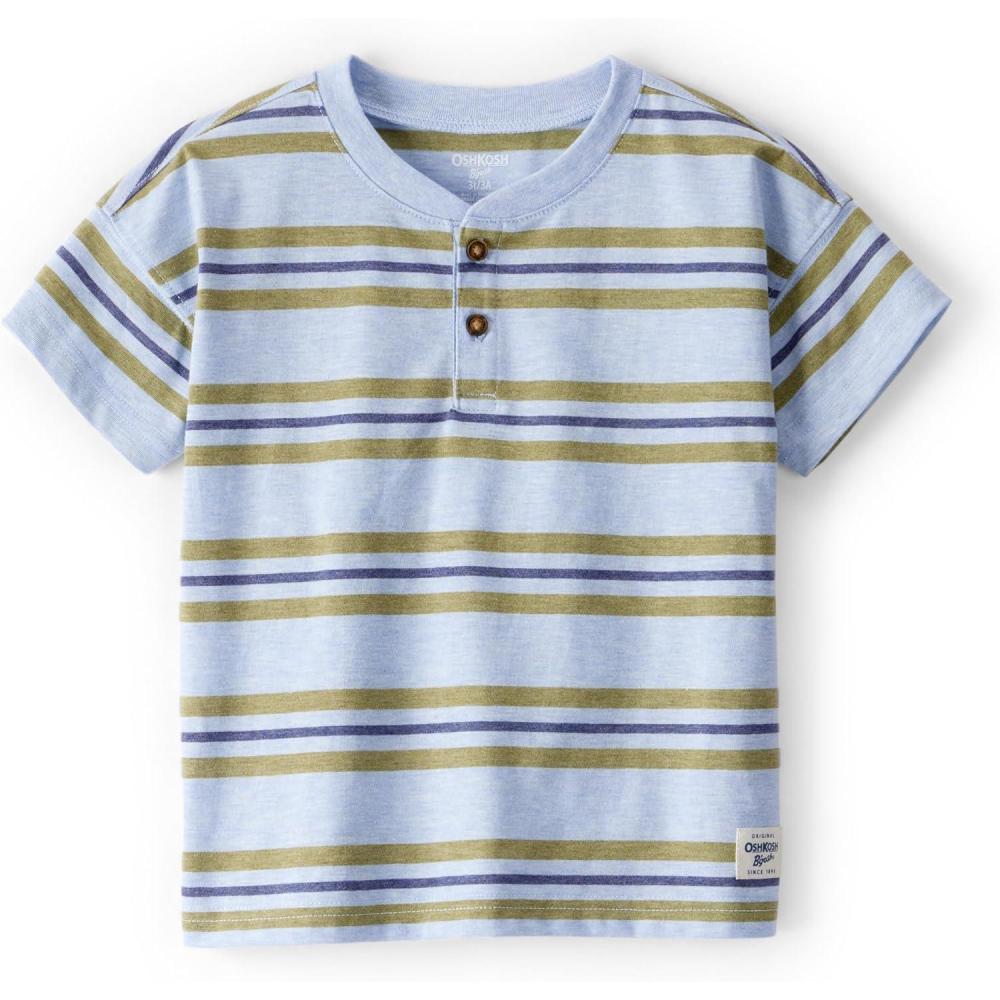 imageOshKosh BGosh Boys Toddler Short Sleeve HenleyBlue Wash