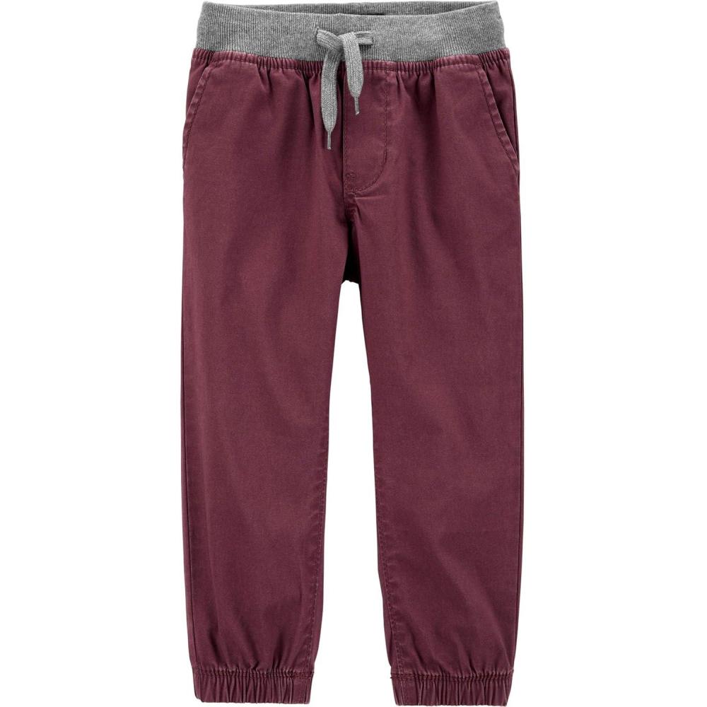 imageOshKosh BGosh Boys Twill Pullon JoggersCabernet