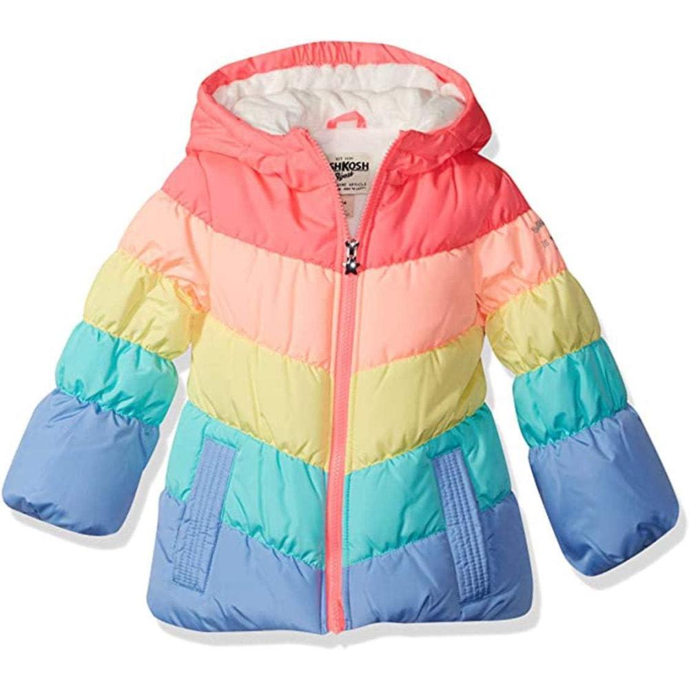imageOshKosh BGosh Girls Perfect Colorblocked Heavyweight Jacket CoatRainbow