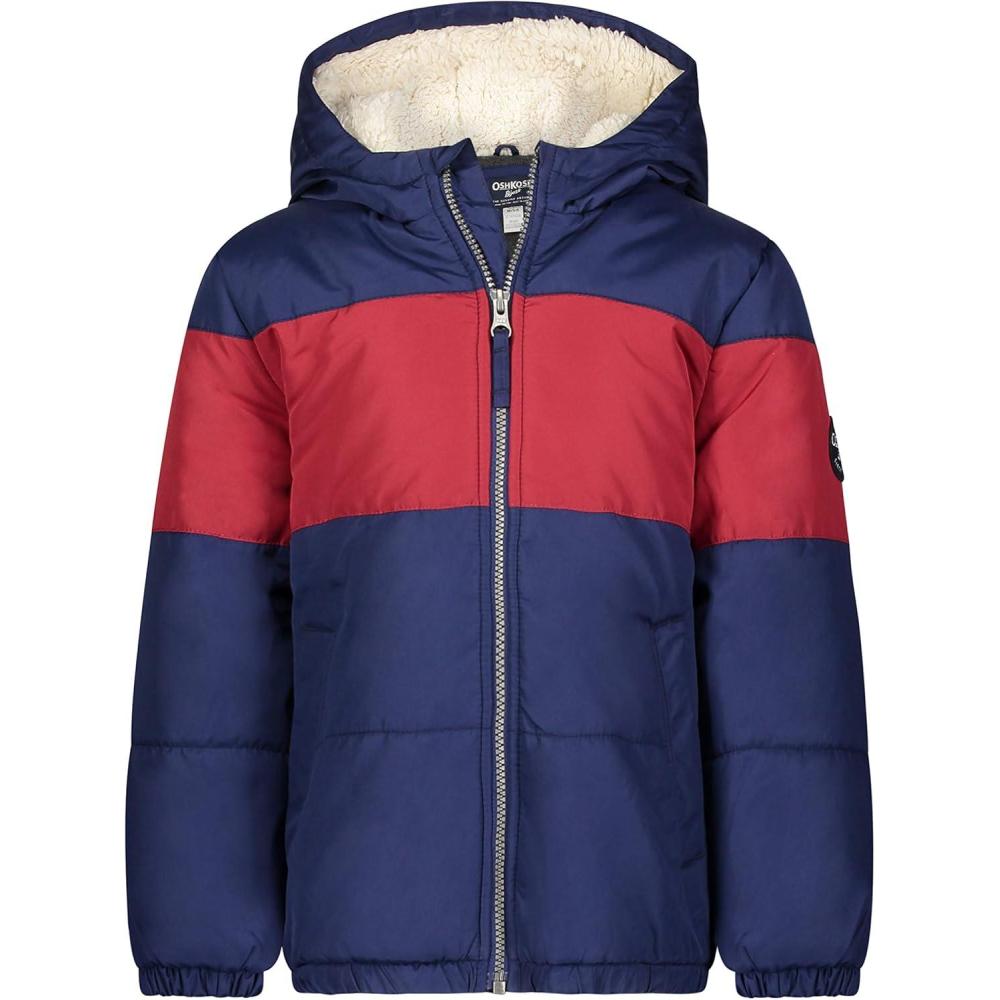imageOshKosh BGosh boys Heavyweight Winter Jacket With Sherpa LiningIndigoRed Band