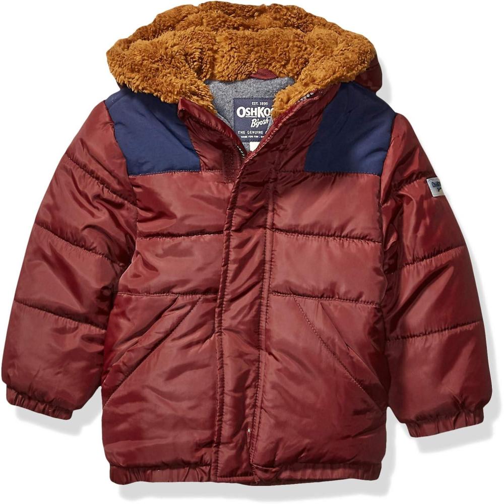 imageOshKosh BGosh boys Heavyweight Winter Jacket With Sherpa LiningSweet RaisinDeep Navy