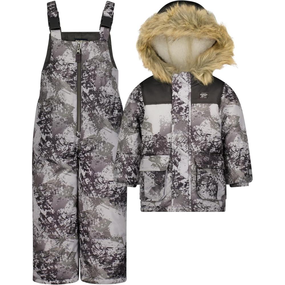 imageOshKosh BGosh boys Ski Jacket and Snowbib Snowsuit SetGrey