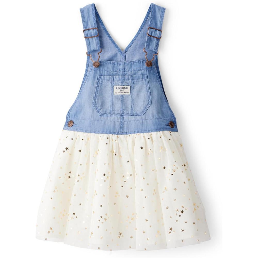 imageOshkosh Girls Worlds Best OverallsBlue Chambray